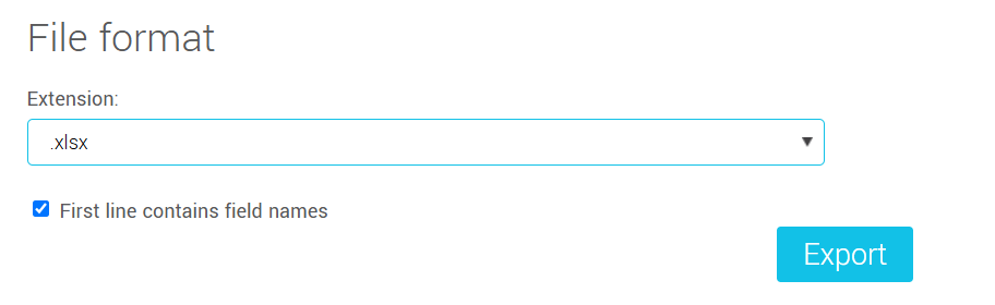 File format xlsx