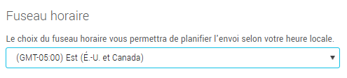 Configuration du fuseau horaire du compte