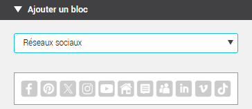 Bloc de réseaux sociaux